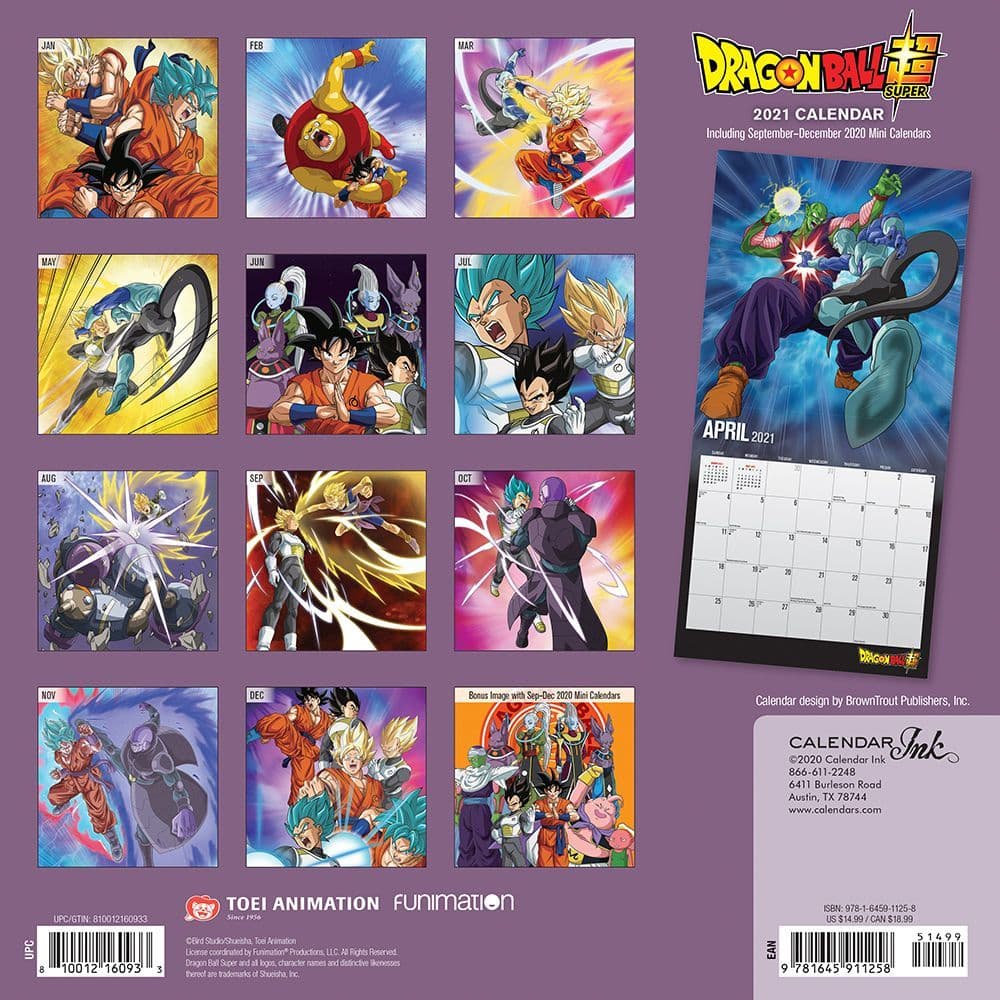 Dragon Ball Super Wall Calendar Calendars Com