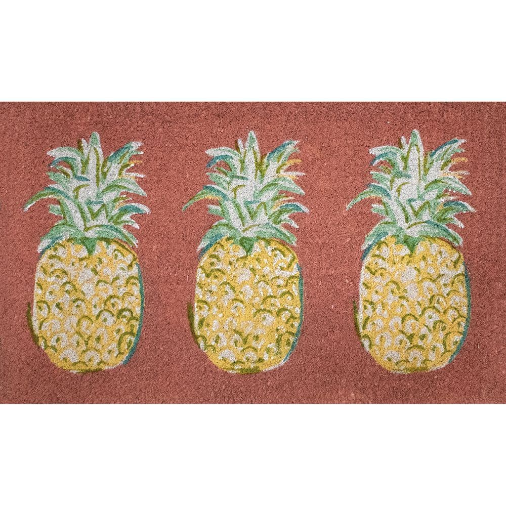Pineapple Paradise Small Coir Doormat by Chad Barrett