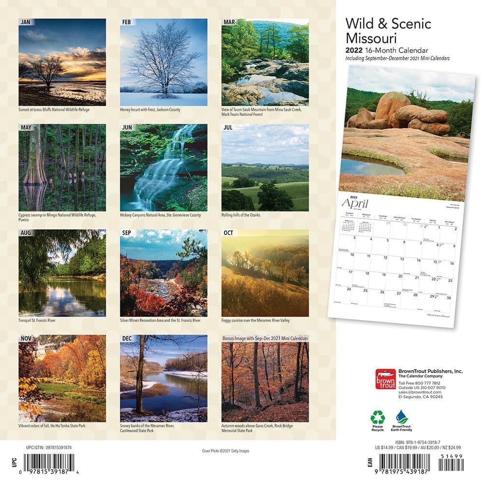 Missouri Wild And Scenic 2022 Wall Calendar - Calendars.com