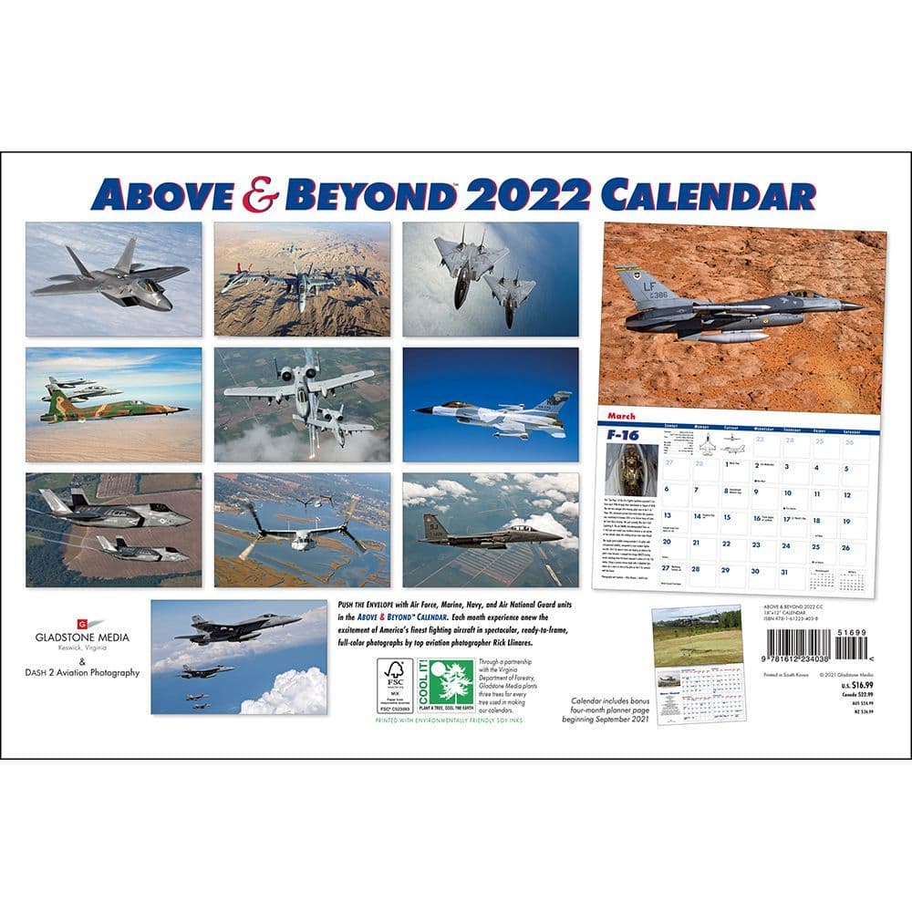 Aviation Events Calendar 2022 Above And Beyond 2022 Wall Calendar - Calendars.com