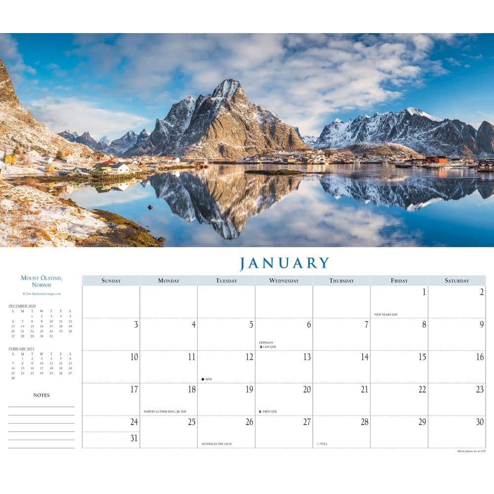 Mountains Panoramic Wall Calendar 2020 eBay