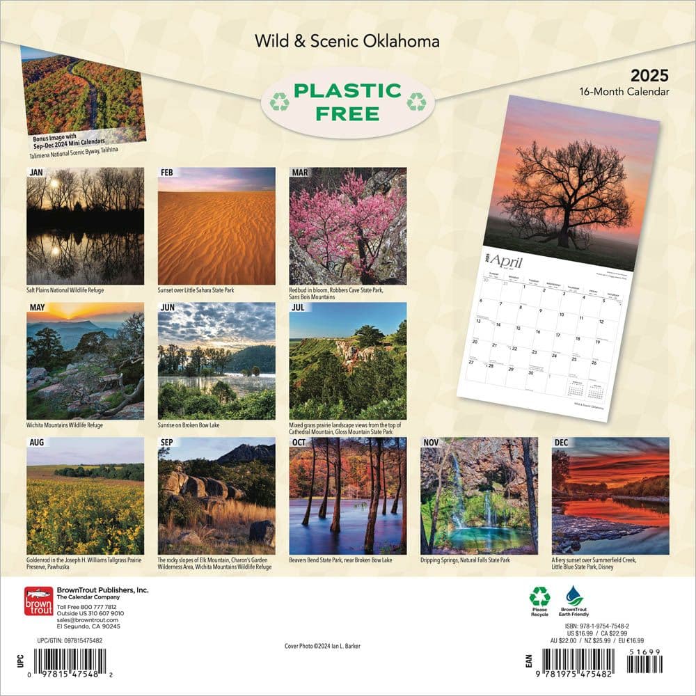 Oklahoma Wild and Scenic 2025 Wall Calendar First Alternate Image width=&quot;1000&quot; height=&quot;1000&quot;