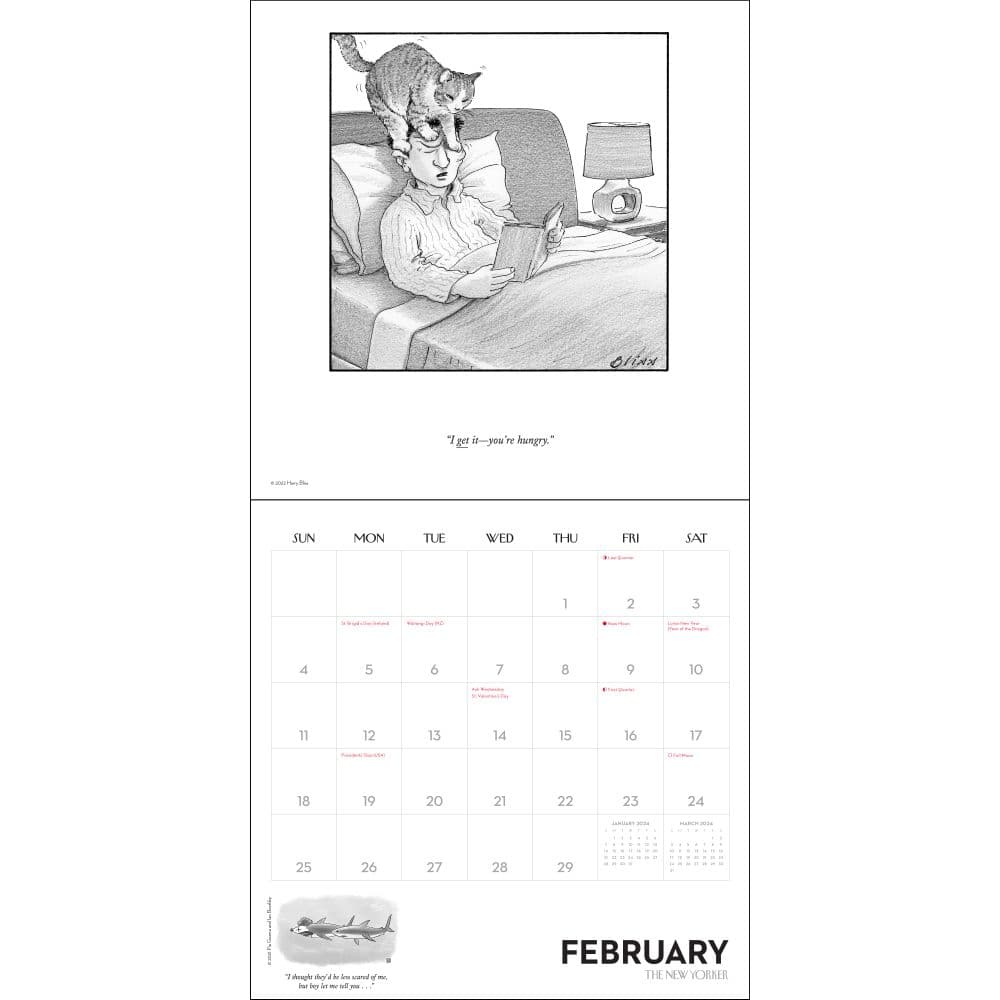 New Yorker Cartoons 2024 Wall Calendar Calendars com
