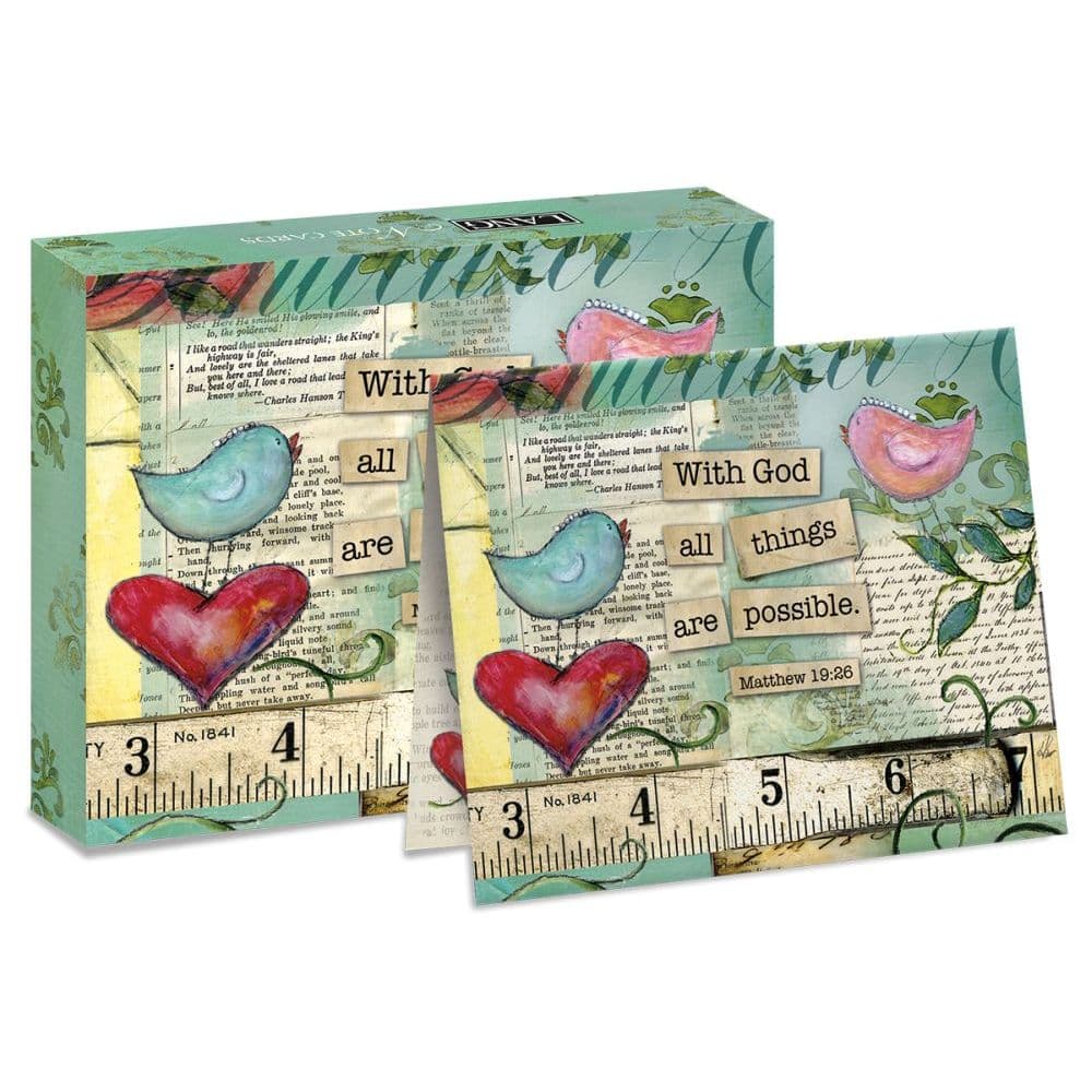 With God Christian 4" X 5" Blank Note Cards by Lisa Kaus Alternate Image 3