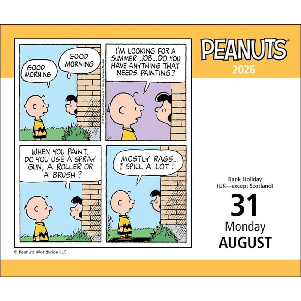 Peanuts 2026 Desk Calendar Fourth Alternate Image