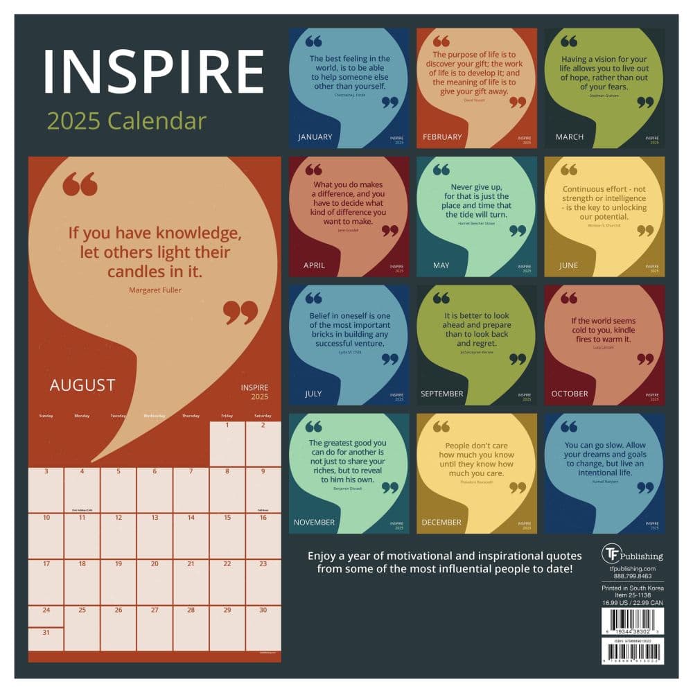 Inspire 2025 Wall Calendar First Alternate Image