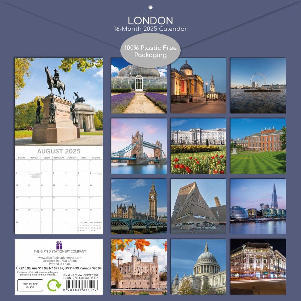 London 2025 Wall Calendar First Alternate Image width=&quot;1000&quot; height=&quot;1000&quot;