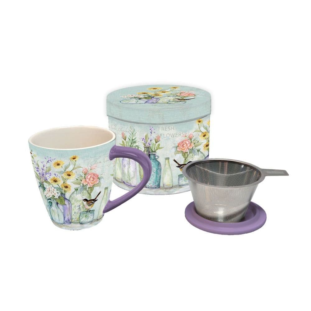 Garden Vase Tea Infusion Mug by Susan Winget