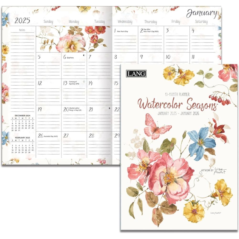 Watercolor Seasons by Lisa Audit 2025 Monthly Planner First Alternate Image width=&quot;1000&quot; height=&quot;1000&quot;
