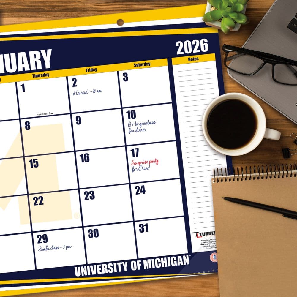 Michigan Wolverines 2026 Desk Pad Second Alternate Image