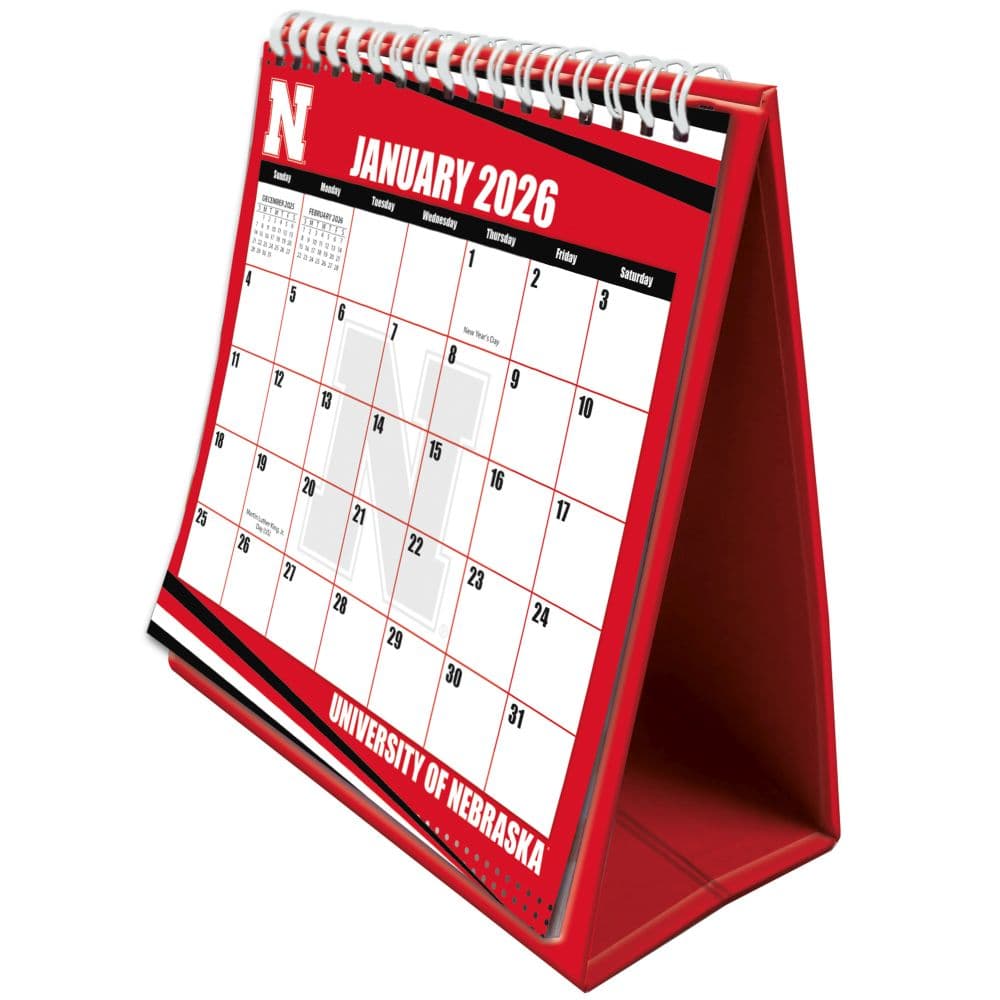 image Nebraska Cornhuskers 2026 Easel Desk Calendar Main Product Image