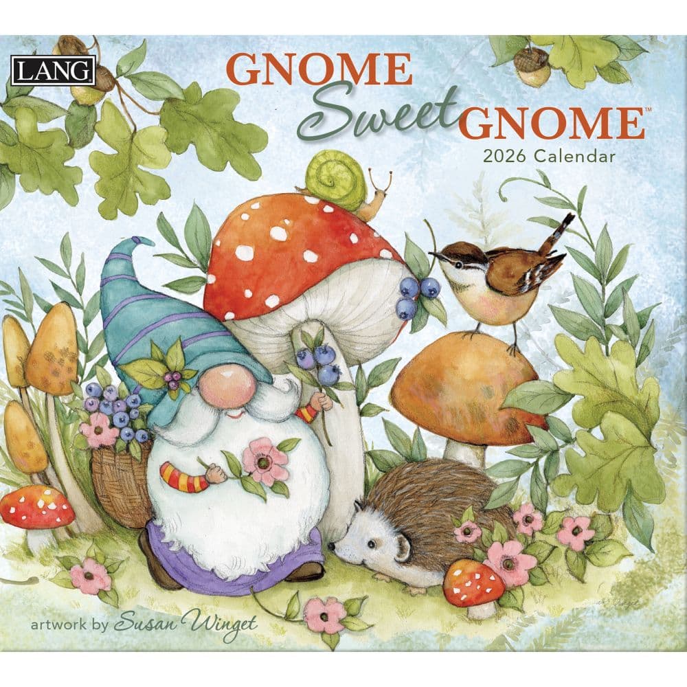 Gnome Sweet Gnome 2026 Wall Calendar by Susan Winget Main Image