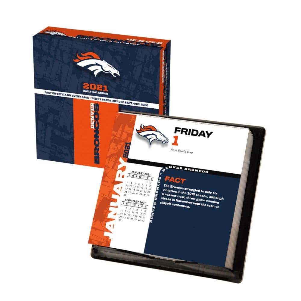 Denver Broncos Desk Calendar