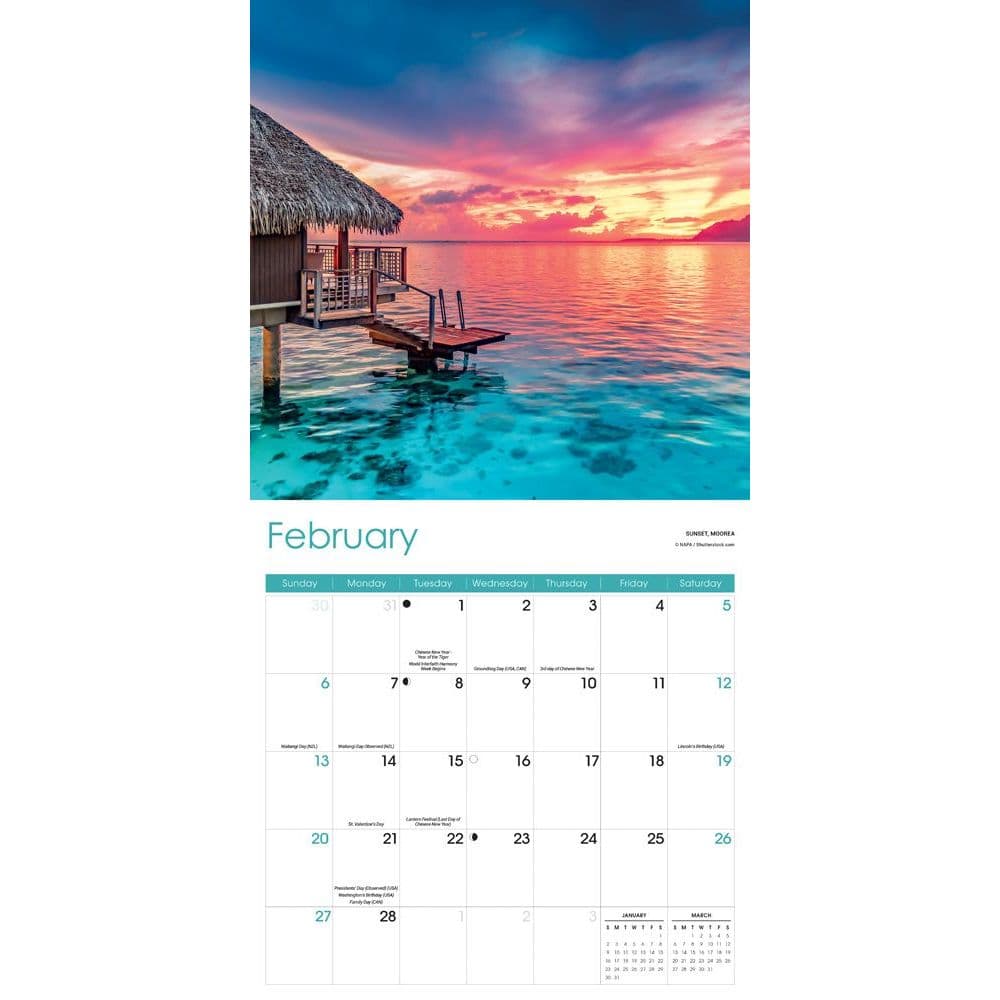 Sunsets Calendar 2022 Scenic Wall 15% OFF MULTI ORDERS! 