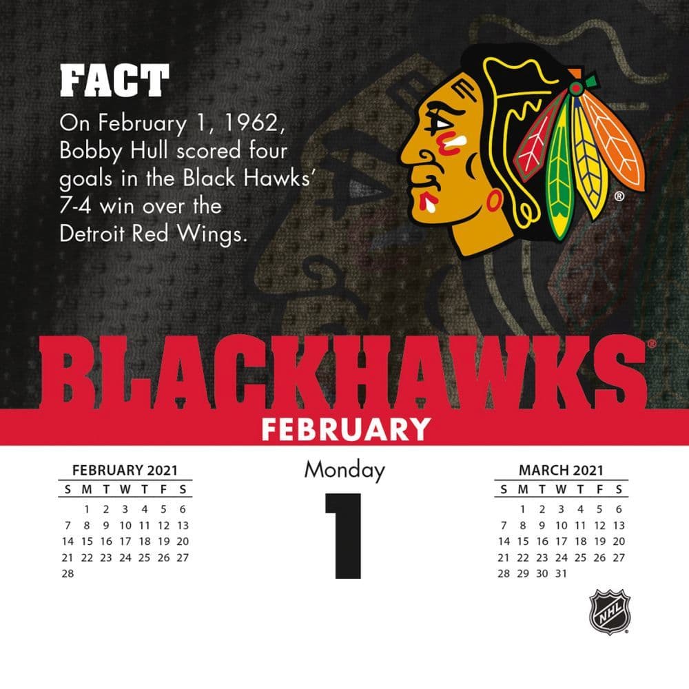 Chicago Blackhawks Desk Calendar