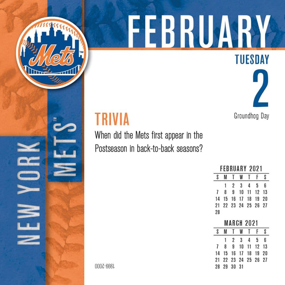 New York Mets 2021 Desk Calendar Calendars Com