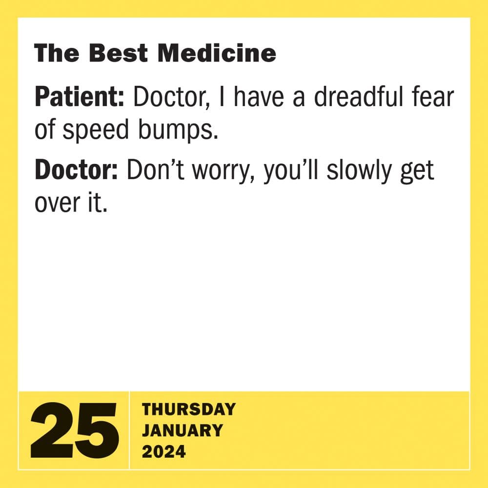 Jokes Puns and Riddles 2024 Desk Calendar