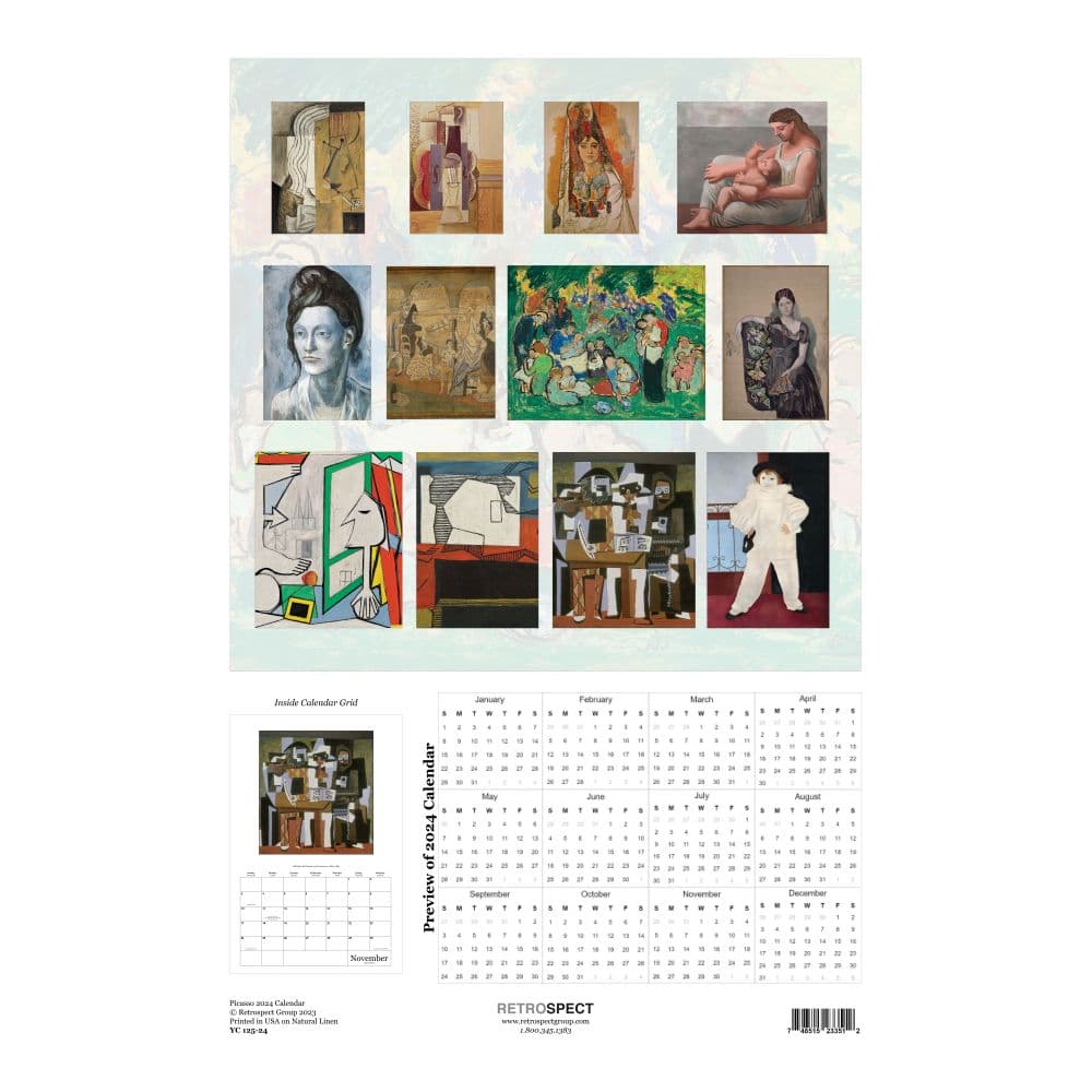 Picasso 2024 Poster Wall Calendar