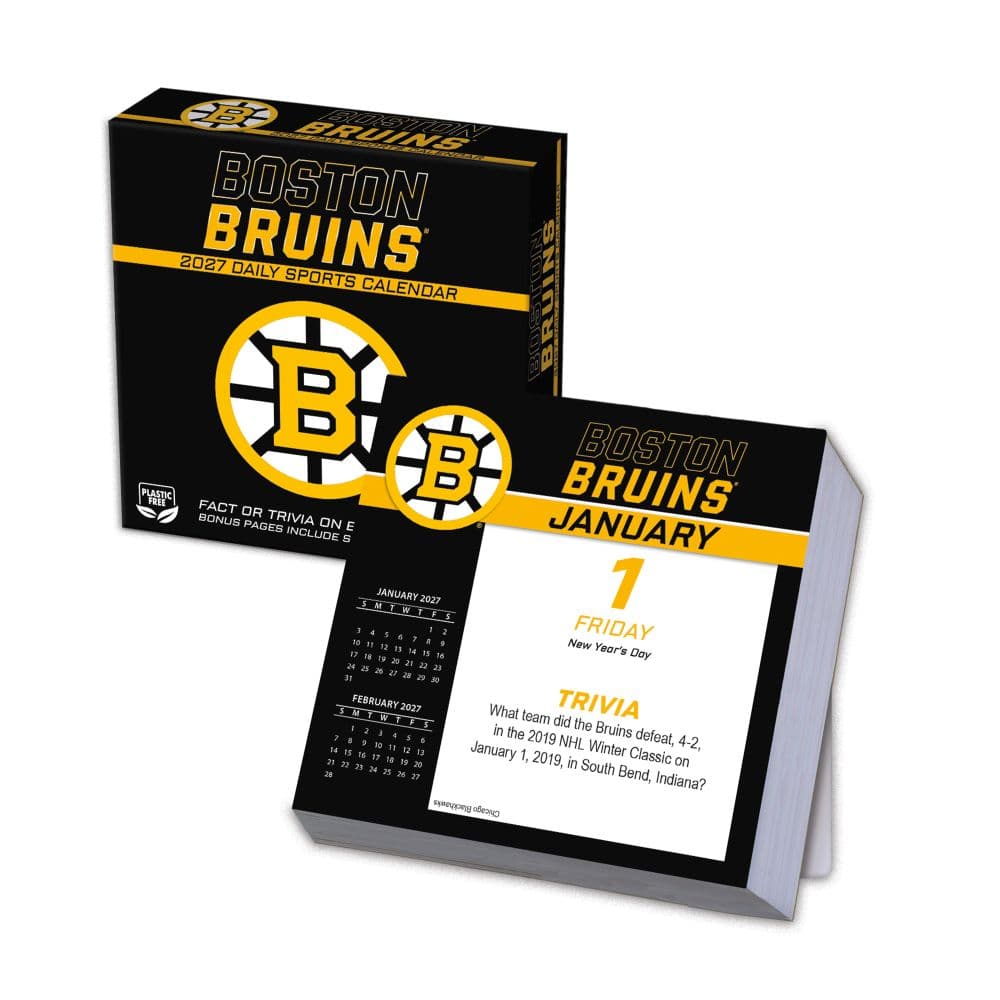 NHL Boston Bruins 2027 Desk Calendar Main Product Image