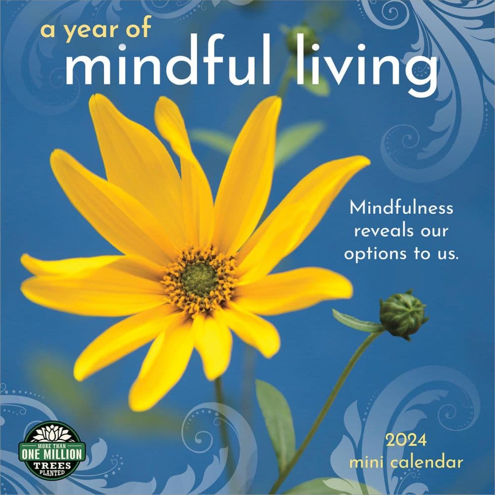 Mindful Living Year of 2024 Mini Wall Calendar