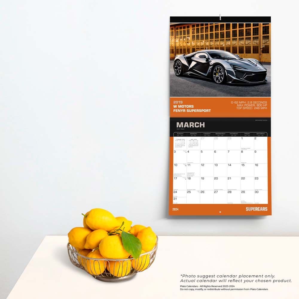 Supercars 2025 Wall Calendar