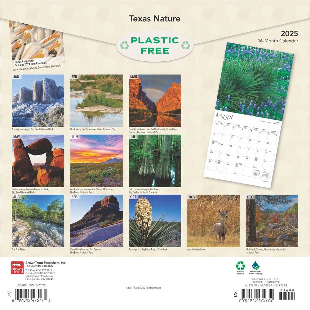Texas Nature 2025 Wall Calendar First Alternate Image