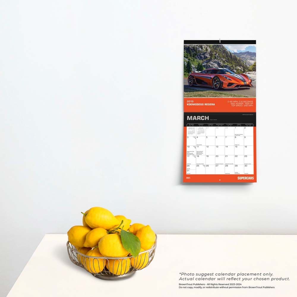 Supercars 2024 Mini Wall Calendar Alternate Image 3