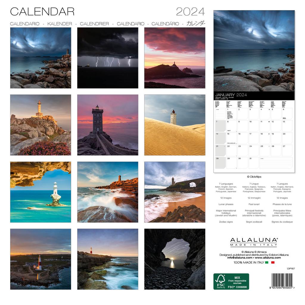 Lighthouses 2024 Mini Wall Calendar First Alternate Image width=&quot;1000&quot; height=&quot;1000&quot;