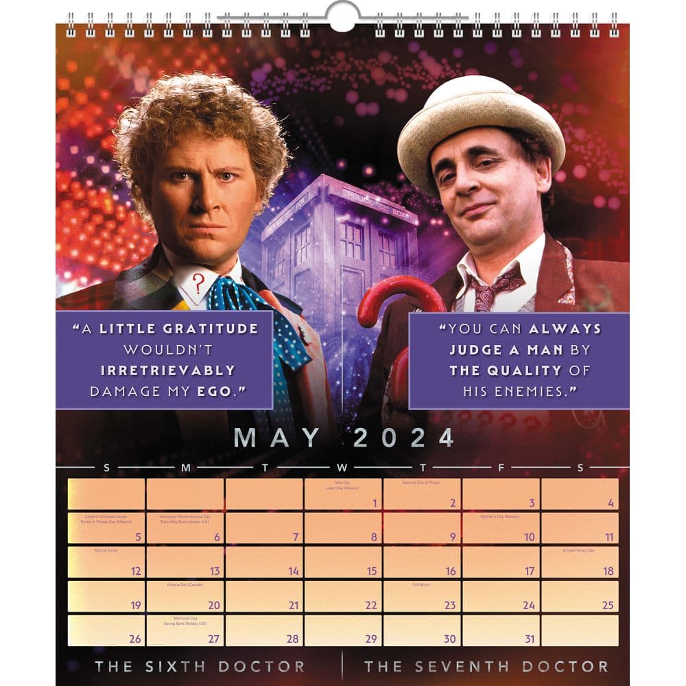 Doctor Who Special Edition Poster 2024 Wall Calendar May