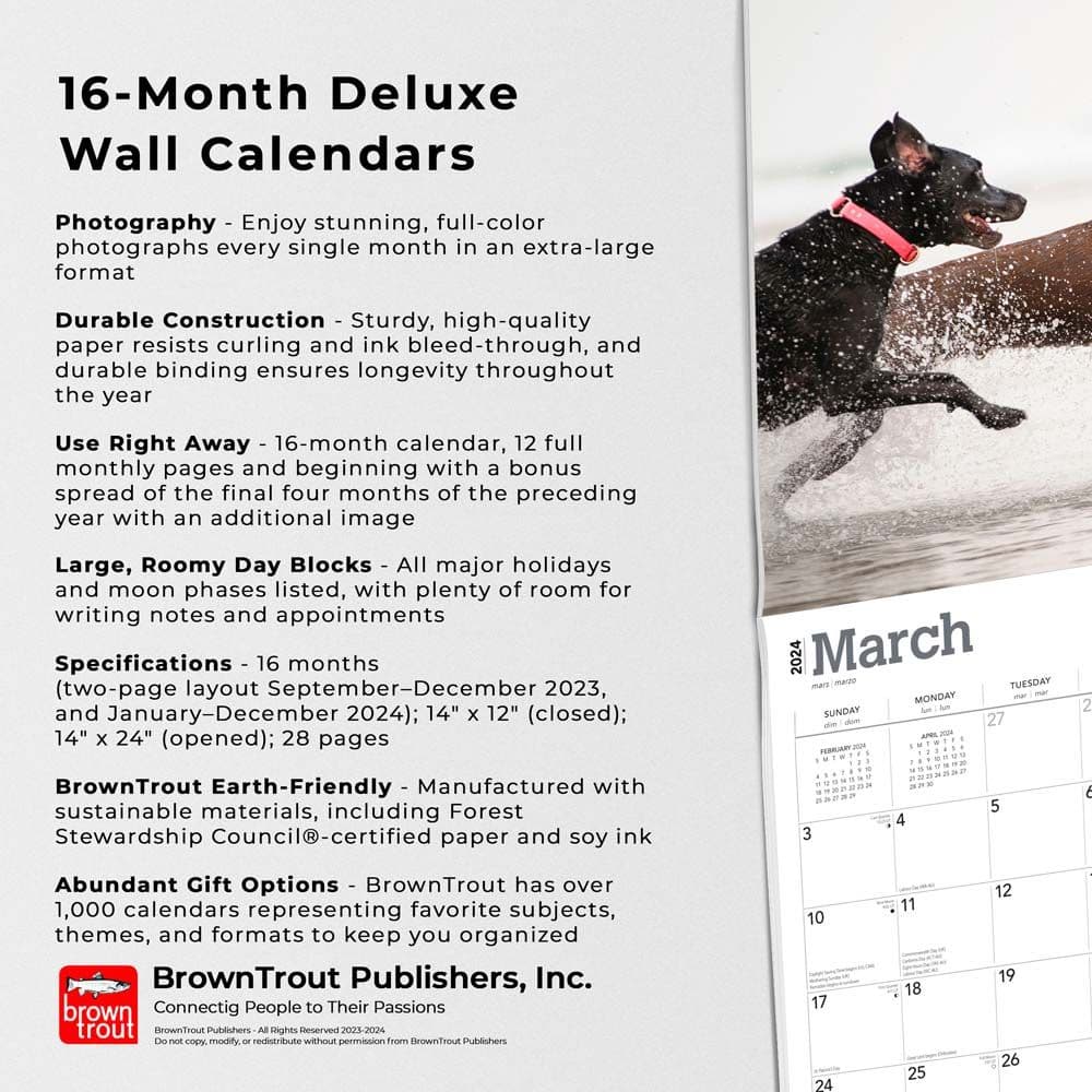 Lab Retriever Deluxe 2024 Wall Calendar Fourth Alternate Image width=&quot;1000&quot; height=&quot;1000&quot;