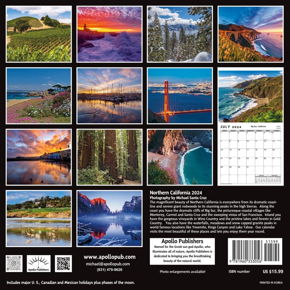 California Northern 2024 Wall Calendar