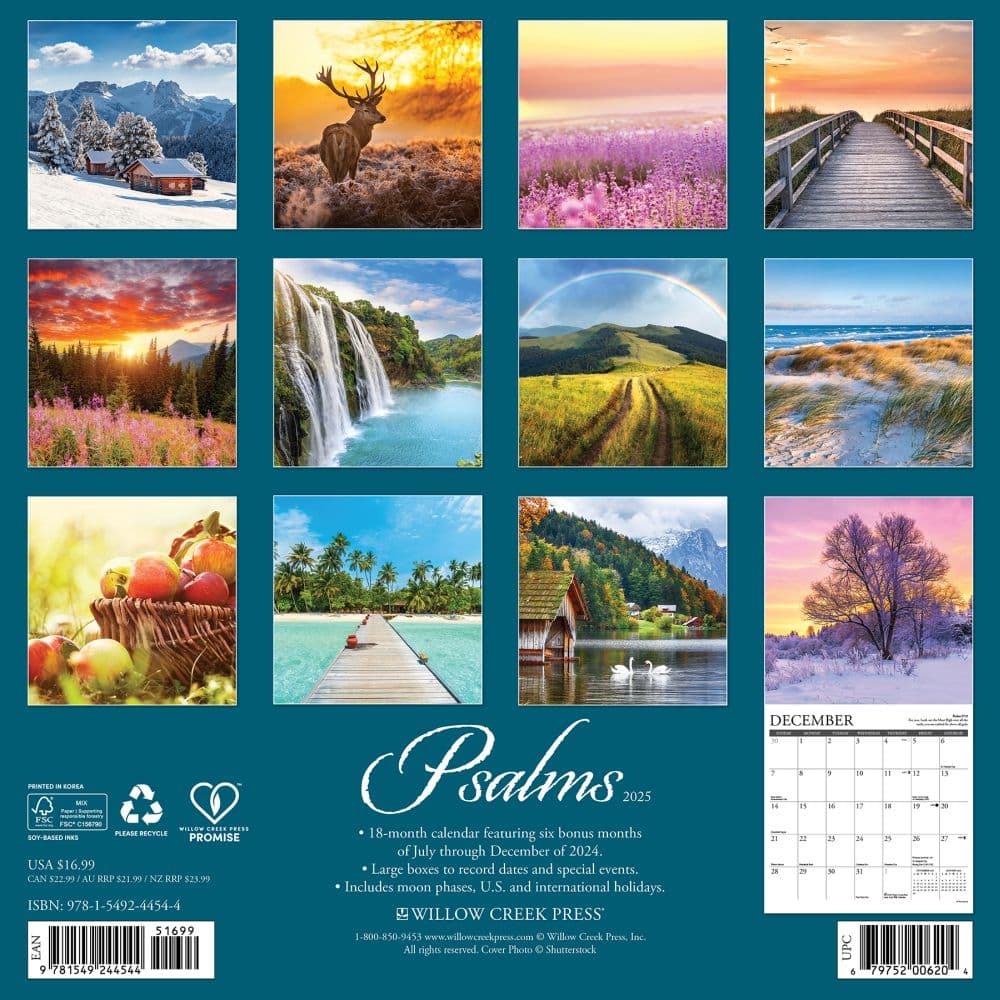 Psalms 2025 Wall Calendar First Alternate Image width="1000" height="1000"