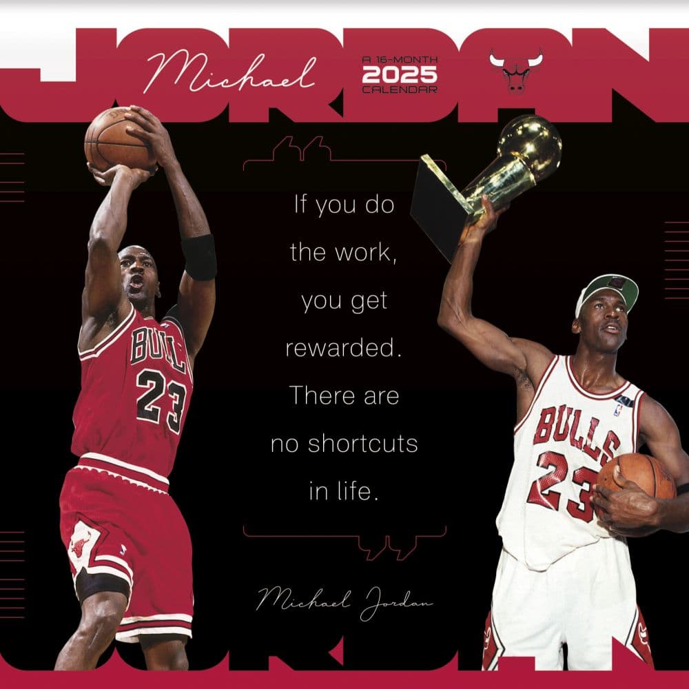 Michael Jordan 2025 Wall Calendar Front Cover