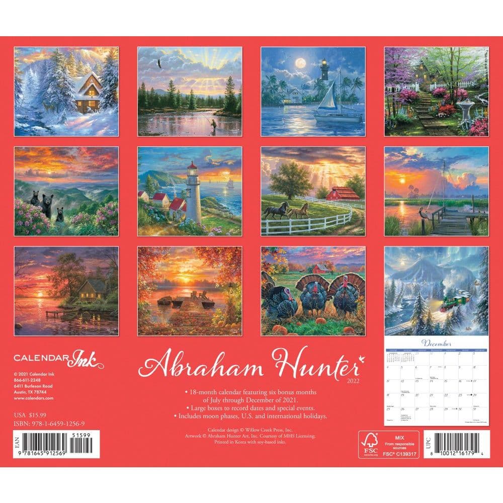 Hunter Art 2022 Wall Calendar - Calendars.com