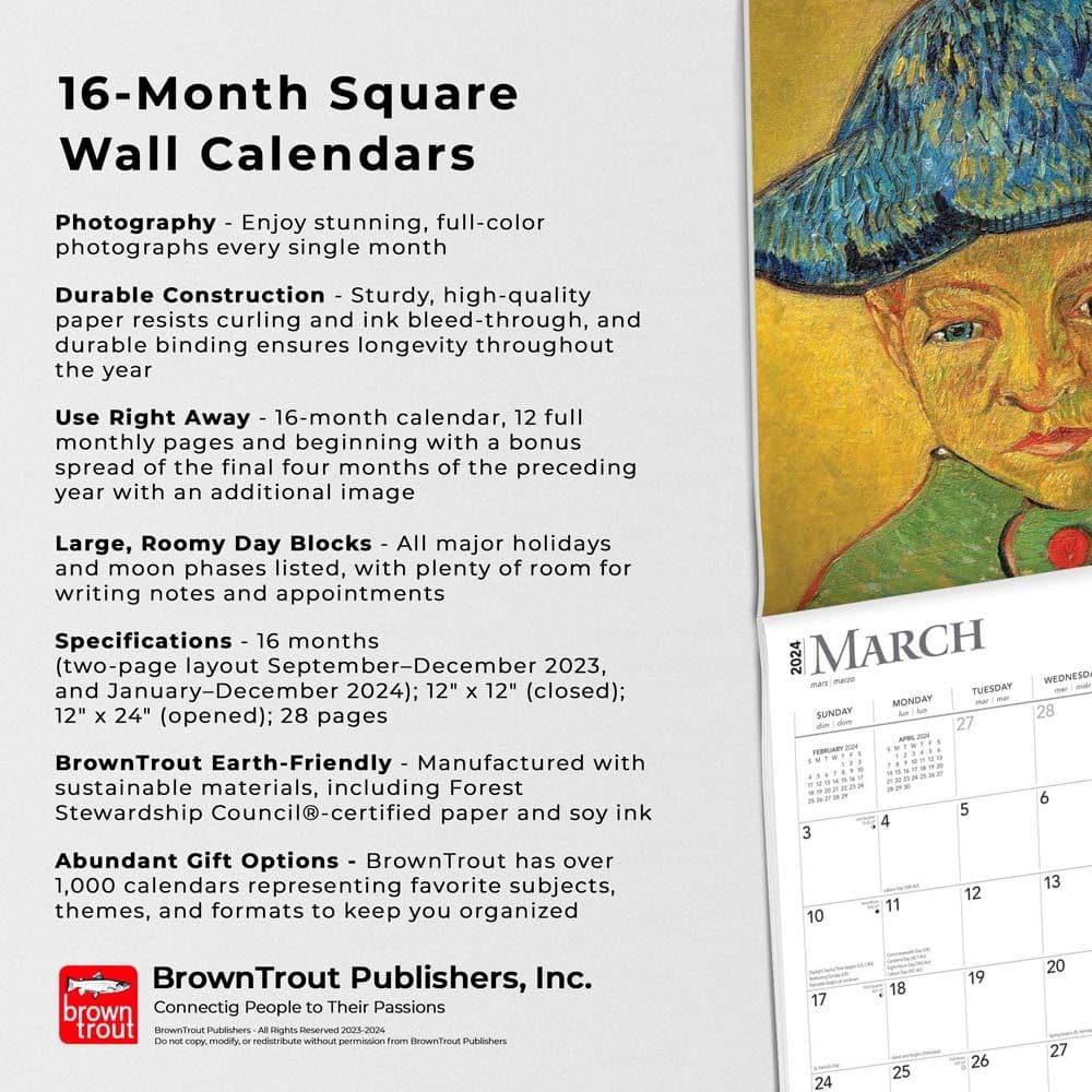 Van Gogh 2024 Wall Calendar Fourth Alternate Image width=&quot;1000&quot; height=&quot;1000&quot;