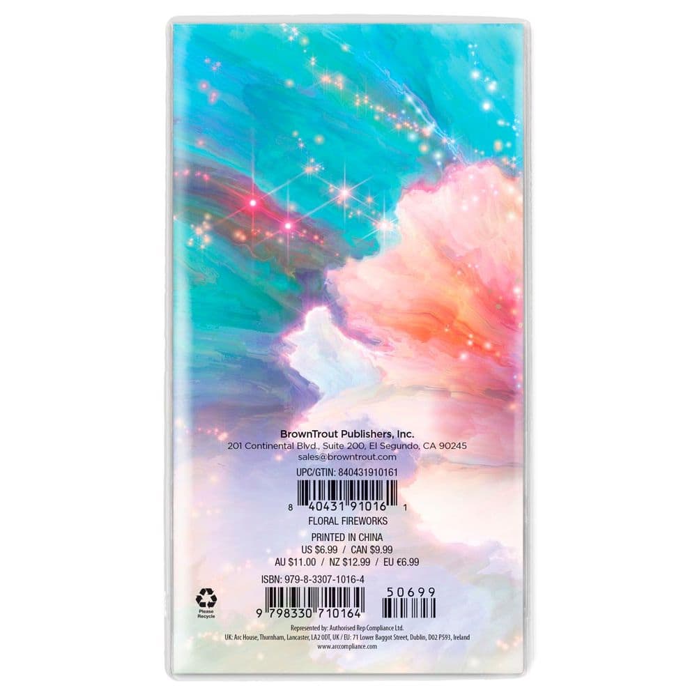 Floral Fireworks 2027 2 Year Pocket Planner First Alternate Image