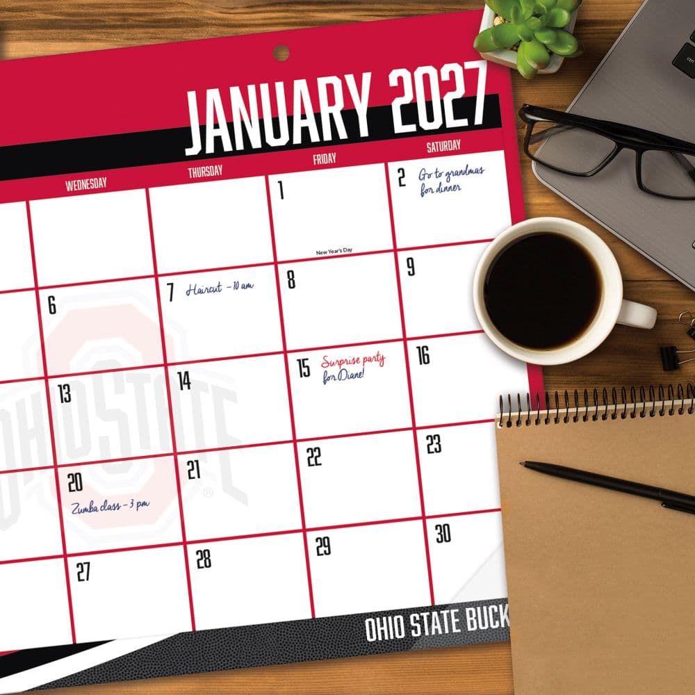 Ohio State Buckeyes 2027 Desk Calendar Fourth Alternate Image