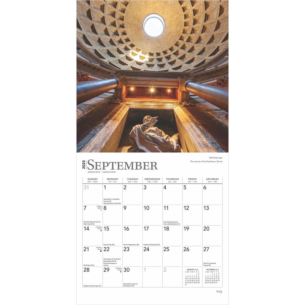 Italy 2025 Mini Wall Calendar