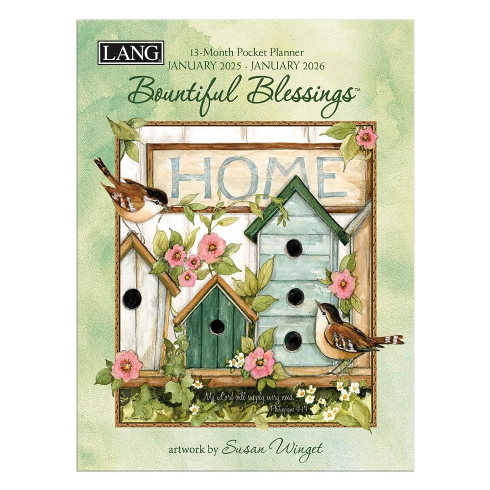 Bountiful Blessings 2025 Monthly Pocket Planner by Susan Winget_Main Image
