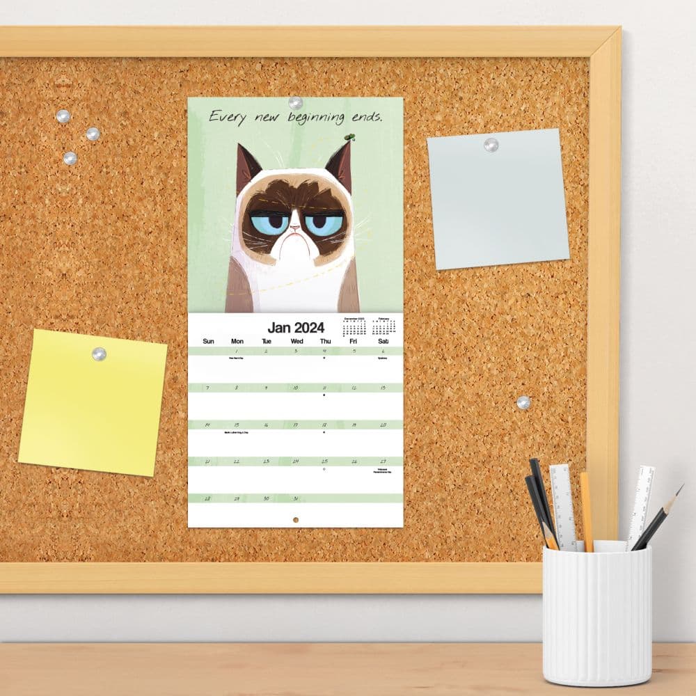 Grumpy Cat 2024 Mini Wall Calendar