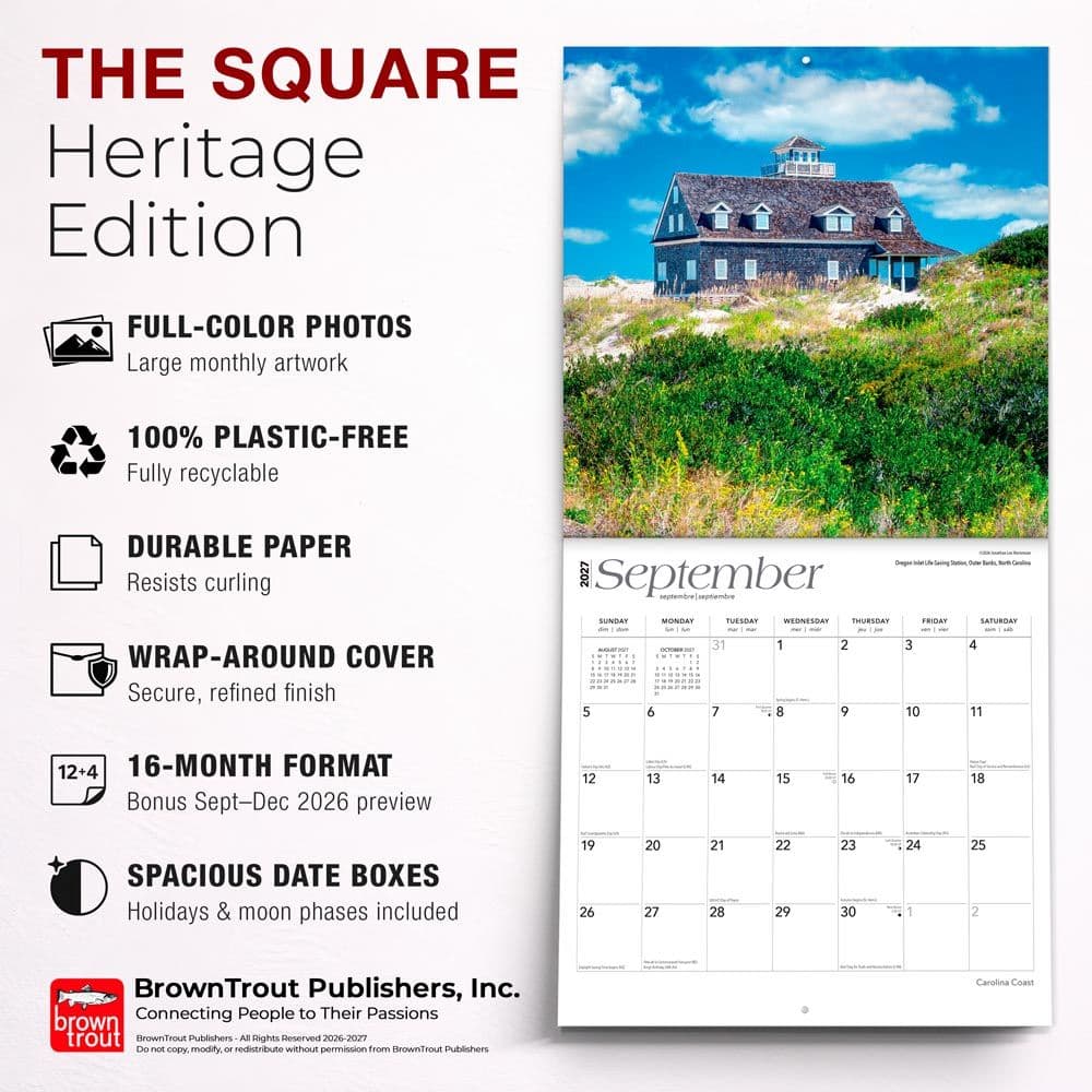 Carolina Coast 2027 Wall Calendar Fifth Alternate Image