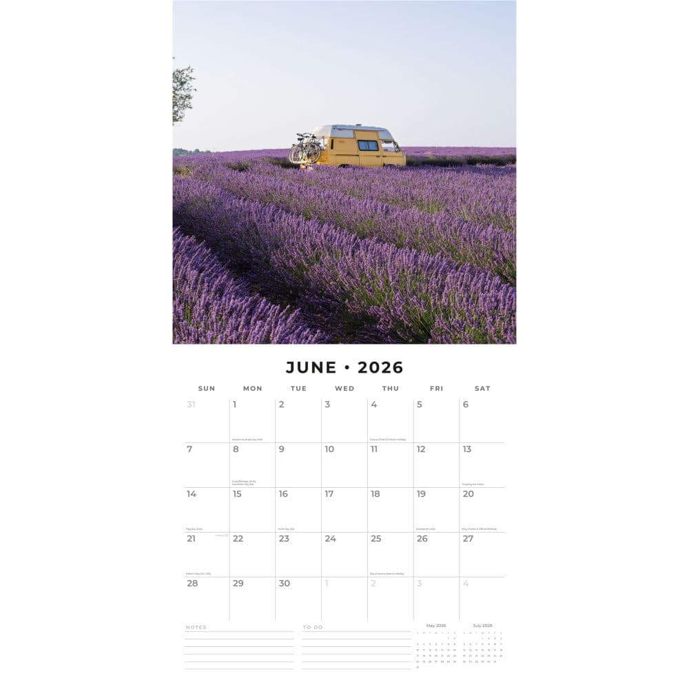 Camper Vans 2026 Wall Calendar Second Alternate Image