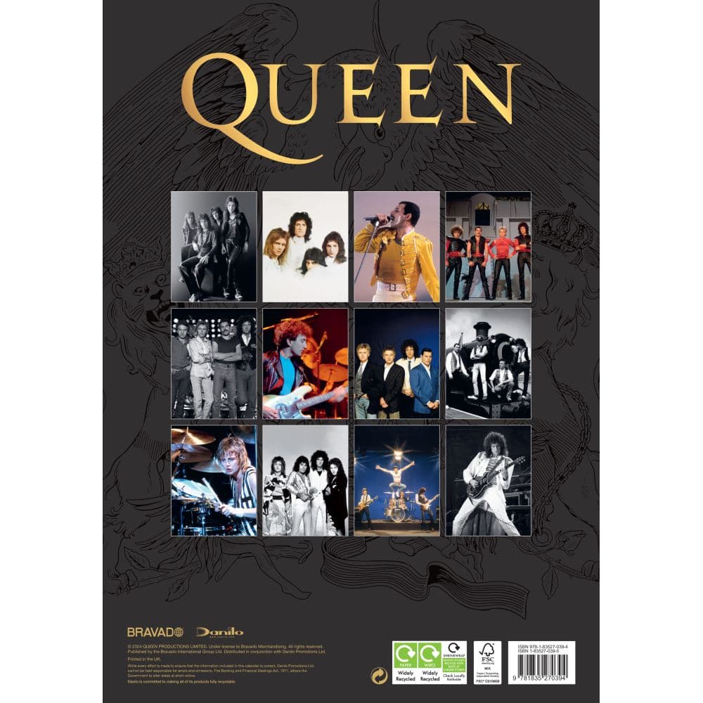 Queen Poster 2025 Wall Calendar First Alternate Image