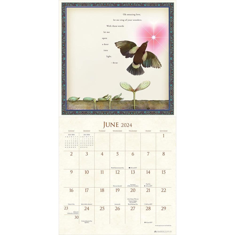 Rumi Illuminated 2024 Wall Calendar