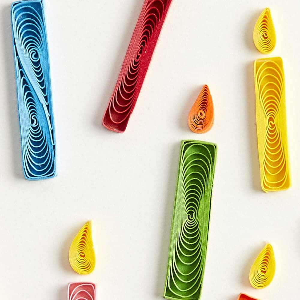 Birthday Candles Quilling Birthday Card Fourth Alternate Image width="1000" height="1000"