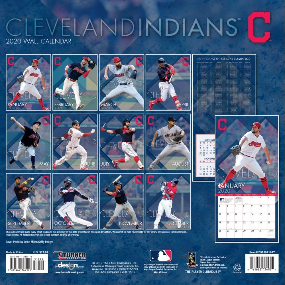 Cleveland Indians Wall Calendar