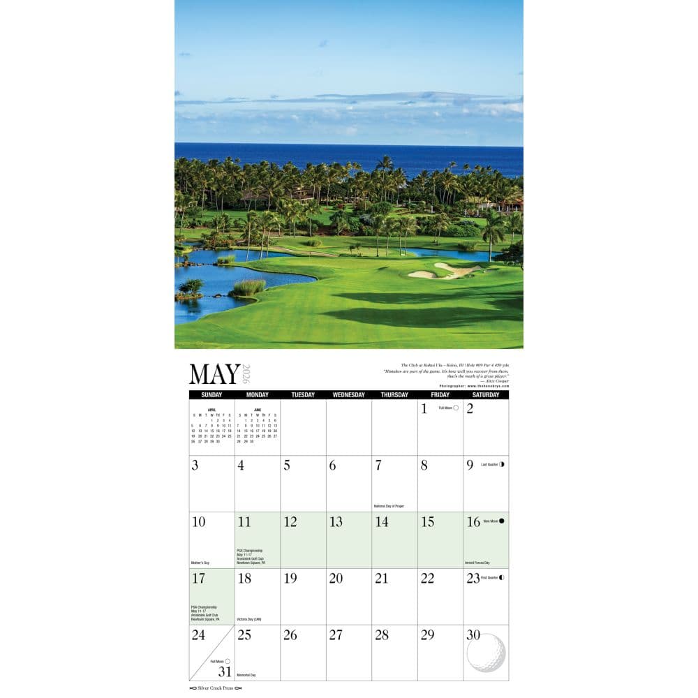 Year of Golf 2026 Wall Calendar Second Alternate Image