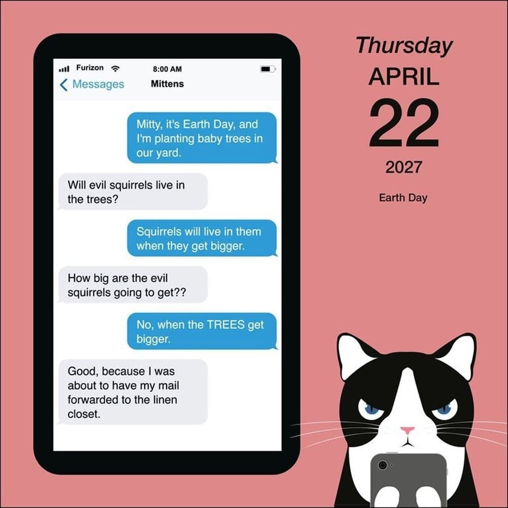 Texts from Mittens the Cat 2027 Desk Calendar Third Alternate Image