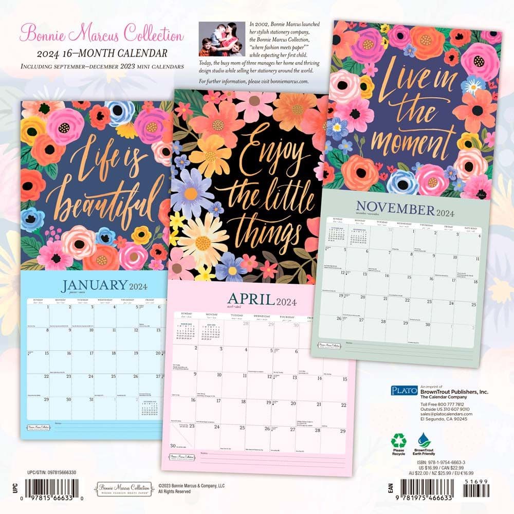 Bonnie Marcus 2024 Wall Calendar