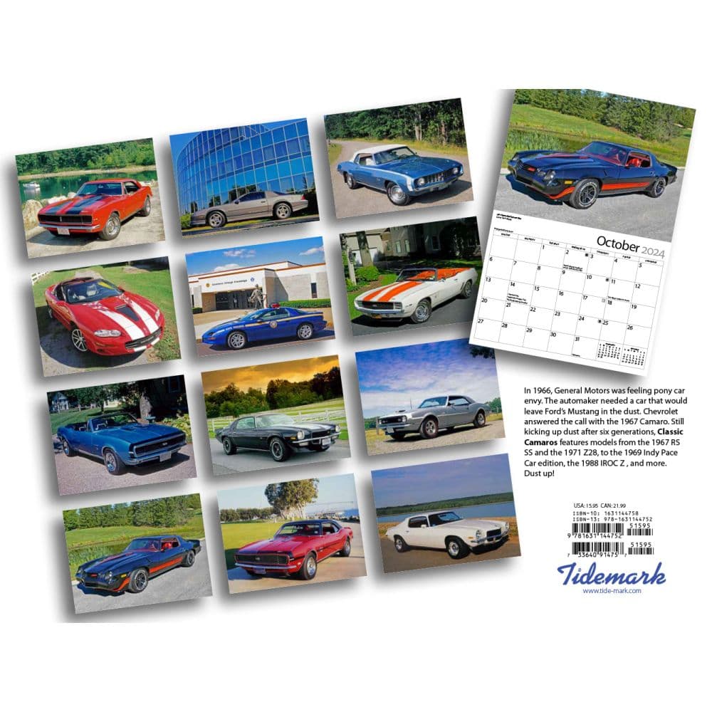 Camaros Classic 2024 Wall Calendar